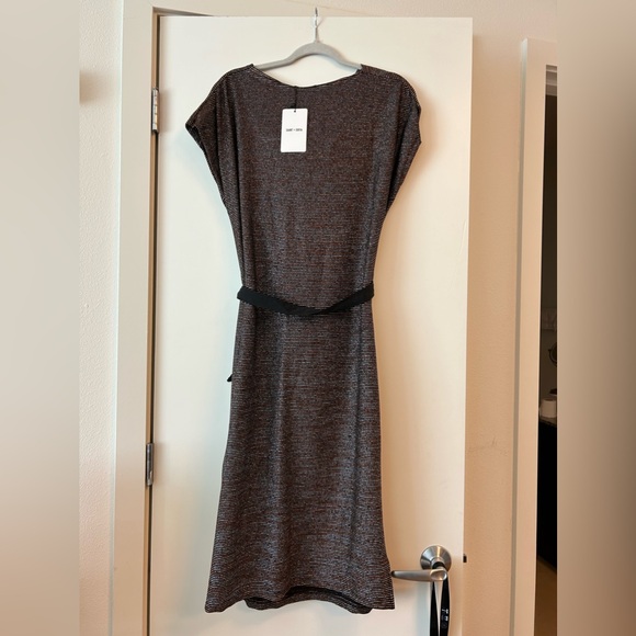 NWT Saint and Sofia Cowl Neck metallic dress size 12 - Picture 4 of 5